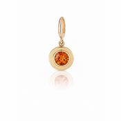 Orange Sapphire Classic Charm - Ball