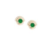 Emerald Deco Stud Earrings image
