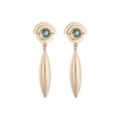 Green Sapphire Deco Drop Earrings image