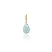Large Aquamarine Droplet Charm - Figaro image