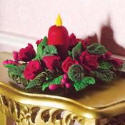 Dolls House Red Table Decoration
