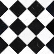 Dolls House Tile Paper - Black &amp;amp; White Marble
