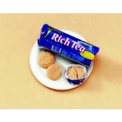 Dolls House Rich Tea on a Plate