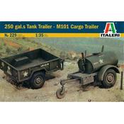 Italeri U.S. 250 Gallon Tank Trailer &amp;amp; M101 Cargo Trailer