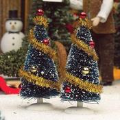 Dolls House Small Decorated Christmas Trees