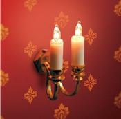 Dolls House Double Wall Candle Light