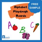 Alphabet Playdough Boards (Sample)