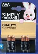 Duracell AAA 4 Pack