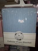 Cellular Pram Blanket Blue
