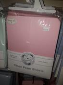 Fitted Pram Sheets Pink (2 Pack)