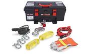 Warrior Trojan 4000lb Portable Utility Winch Kit – 12V Electric, Steel Rope image