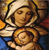 Mary&amp;amp;Child Stained Glass Window