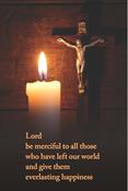 Deceased Candle Cross Prayer Card