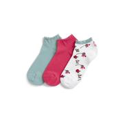 Fairfax &amp; Favor Signature Ladies Trainer Sock in Floral, Cherry &amp; Mint image