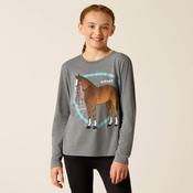 Ariat Kids Champion Pony T-Shirt in Heather Grey image