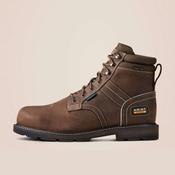 Ariat Men's Groundbreaker 6" Lace Steel Toe Waterproof Work Boot in Dark Brown