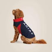 Ariat Team Softshell Dog Coat in Navy &amp; Red image