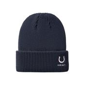 Ariat Kid's Horseshoe Beanie in Navy