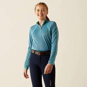 Ariat Kids Sunstopper 3.0 1/4 Zip Baselayer in Storm Blue