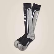 Ariat Women's AriaTEK Slimline Performance Riding Socks in Black/Grey image