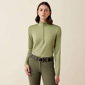 Ariat Women's Lunaveil Half Zip Baselayer in Oil Green image