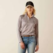 Ariat Women's Sunstopper 1/4 Zip Baselayer in Silver Sconce Fern