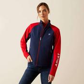 Ariat Women's Team Equestrian Jacket in Navy and Red