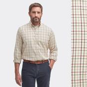 Barbour Men's Sporting Tattersall Regular Long-Sleeved Shirt in Red &amp; Khaki image