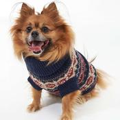 Barbour Case Fair Isle Dog Jumper in Cranberry image