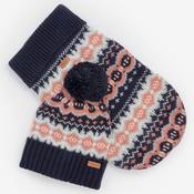 Barbour Fair isle Dog Jumper &amp; Bobble Hat Gift Set in Pink &amp; Navy