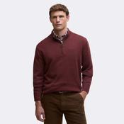 Barbour Men's Kelson Half-Zip Jumper in Fired Brick