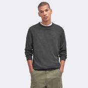 Barbour Men's Pima Cotton Crew Neck Jumper in Charcoal