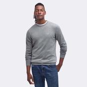 Barbour Men's Pima Cotton Crew Neck Jumper in Grey image