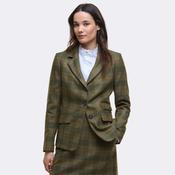 Barbour Women's Carlby Tailored Wool Blazer in Arabesque &amp; Brown image