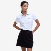 Barbour Women's Portsdown Polo Shirt in White &amp; Hessian image