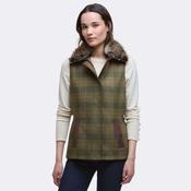 Barbour Women's Rosemary Wool Gilet in Arabesque &amp; Brown image