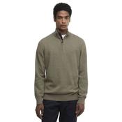 Barbour Men's Cotton Quarter-Zip Jumper in Smokey Olive image
