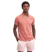 Barbour Men's Tartan Pique Polo Shirt in Pink Clay image