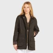 Barbour Women's Beadnell Waxed Jacket in Olive image