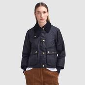 Barbour Women's Cropped Beadnell Waxed Jacket in Black image