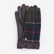 Barbour Women's Elishaw Leather Gloves in Classic Tartan image