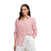Barbour Women's Marine Relaxed Long-Sleeved Shirt in Poppy Red Stripe