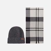 Barbour Women's Pendle Beanie &amp; Blair Scarf Gift Set in Grey image