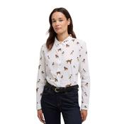 Barbour Women's Safari Relaxed Long-Sleeved Shirt in Multi Dog Print image