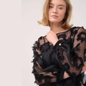 Cristina Barros Georgette Blouse in Black image