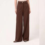 Cristina Barros Wide Leg Trouser in Brown