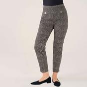 Cristina Barros Women's Classic Printed Trousers with Front Panels in Grey image