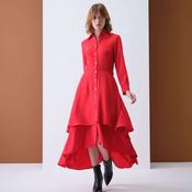 Cristina Barros Women's Long Shirt Dress in Red image