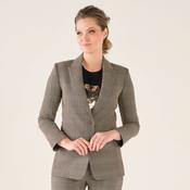 Cristina Barros Women's Plaid Blazer in Grey image