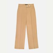 Cristina Barros Women's Plain Wide Trousers in Camel image